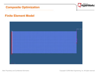Composite Optimization

    Finite Element Model




Altair Proprietary and Confidential Information   Copyright © 2008 Altair Engineering, Inc. All rights reserved.
 