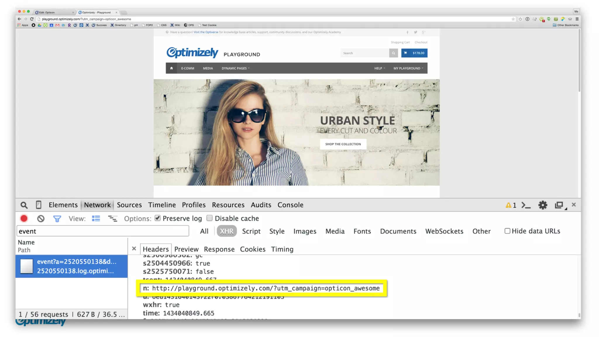 Using chrome developer tools for QA'ing Optimizely