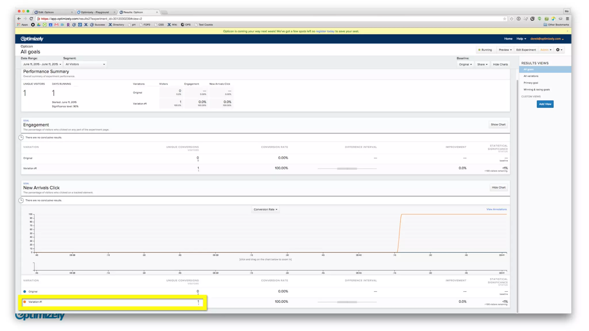 Using chrome developer tools for QA'ing Optimizely