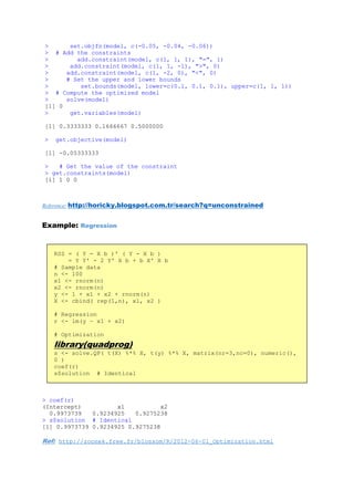 Optimization and Mathematical Programming in R and ROI - R Optimization ...