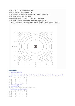 Optimization and Mathematical Programming in R and ROI - R Optimization ...