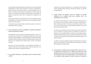 todas las potenciales ideologías democráticas. Esta situación deriva en que el gobernante electo 
ejecuta políticas con el criterio de "seguir conservando a la 1er Minoría" y eso generalmente no 
coincide con ejecutar la "mejor" política. Además en la supuesta casualidad de que si se 
ejecuten en un periodo las "mejores" políticas no se garantiza que en el próximo período siga 
siendo así. En una Optocracia, cada Constitución Particular delimita al "Tipo de Gobierno" eso 
significa que no puede hacer cualquier cosa, y eso significa que sus ciudadanos son más 
soberanos. 
En la Optocracia, cada gobierno es una referencia para el otro, existe la posibilidad de comparar 
la calidad relativa con lo que se fuerza el cambio para mejor. En la Democracia termina siendo 
mejor el que hace mejor marketing. 
En la Democracia los que no están de acuerdo, tiran para atrás (a veces bien, a veces mal). En 
la Optocracia esa situación se morigera. 
h) ¿Cómo funcionaría un país con 2 presidentes y 2 gobiernos simultáneos? 
Suena a gran desorden y conflicto. 
Cada presidente es el líder de su gobierno y cada gobierno administra sus recursos. De la 
misma manera que en la Democracia, la “Constitución General” detalla como se ordena y forma 
cada gobierno, además detallaría como se arbitra estableciendo los mecanismos para dilucidar 
los aspectos en donde se interceptan los intereses de los diferentes gobiernos nacionales. Esto 
también ocurre en la Democracia entre el gobierno nacional y provincial o entre gobiernos 
provinciales. 
Puede ocurrir que algún aspecto específico no esté completamente contemplado en la 
Constitución General. Es esos casos los Gobiernos podrían acordar en beneficio común y en la 
medida que cada uno respete a sus Constituciones Particulares. 
i) En el concierto internacional, ¿Cuál gobierno sería el interlocutor válido? 
31 
¿Ambos? 
En algunos temas, el interlocutor representaría a los 2 (o varios) gobiernos. En otros temas (la 
mayoría), cada gobierno tendría su interlocutor. Que temas están unificados o no, lo determina 
la Constitución General 
j) ¿Quién controla las fronteras? ¿Cómo se manejan las políticas 
aduaneras? ¿Si un gobierno quiere poner aranceles altos a las 
importaciones y otro no hacerlo? 
Con respecto a las políticas aduaneras, es una de las situaciones más difíciles para resolver, 
pero no imposible. La clave es subdividir el problema. Con respecto a las Exportaciones, no 
deberían existir grandes conflictos. Con respecto a las Importaciones se dividen en macro y 
micro. Las micro las hacen las personas, se acuerdan topes que las definan como micro y listo 
cada persona tiene la política de su país. 
Las macro son las más complejas, las hacen las empresas o personas jurídicas pertenecientes 
a uno de los gobiernos. Los grandes volúmenes de mercaderías (en ese sentido) no se 
diferencian en si son producidos localmente o se importan. El control del gobierno restrictor, 
probablemente deba ser monetario, similar a lo que hace el gobierno argentino actual. Controlan 
el cambio de moneda. Seguramente existen especialistas que pueden plantear mejores y más 
específicas soluciones. 
Con respecto a los aspectos de seguridad y policiales, los gobiernos tienen que concertar las 
políticas y acordar mecanismos de manejo. Otra alternativa es que esas políticas y mecanismos 
estén predefinidos en la Constitución General 
k) ¿Cómo hacés si un gobierno quiere considerar delito X cosa y el otro no, 
por ejemplo fumar marihuana? ¿Si un gobierno te permite hacer ruido 
estridente a toda hora, pero el otro no? ¿Con las armas de fuego, si uno 
de los gobiernos quiere dar más disponibilidad y el otro restringir su uso? 
¿Si un gobierno quiere aceptar los cortes de calles como medida de 
32 
 