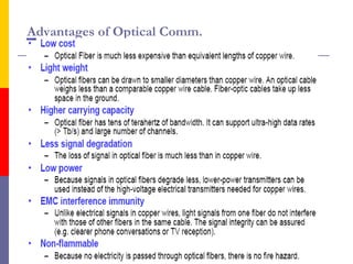 Advantages of Optical Comm. 