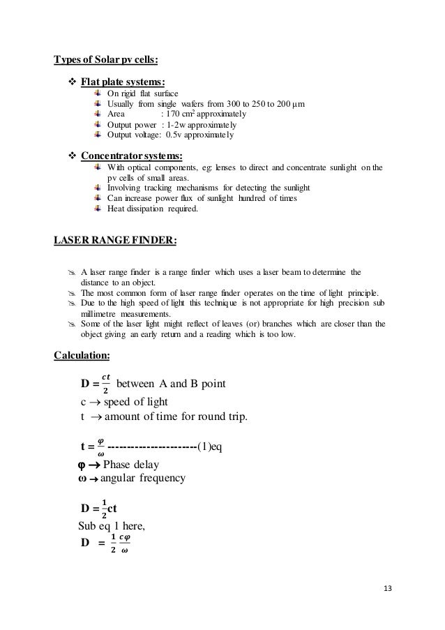 Opto electronics notes