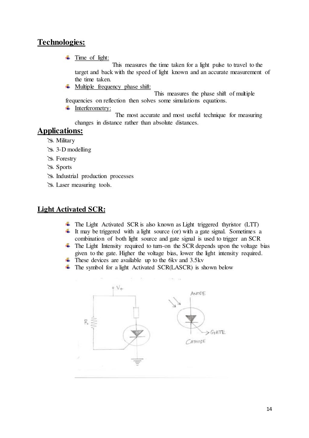 Opto electronics notes