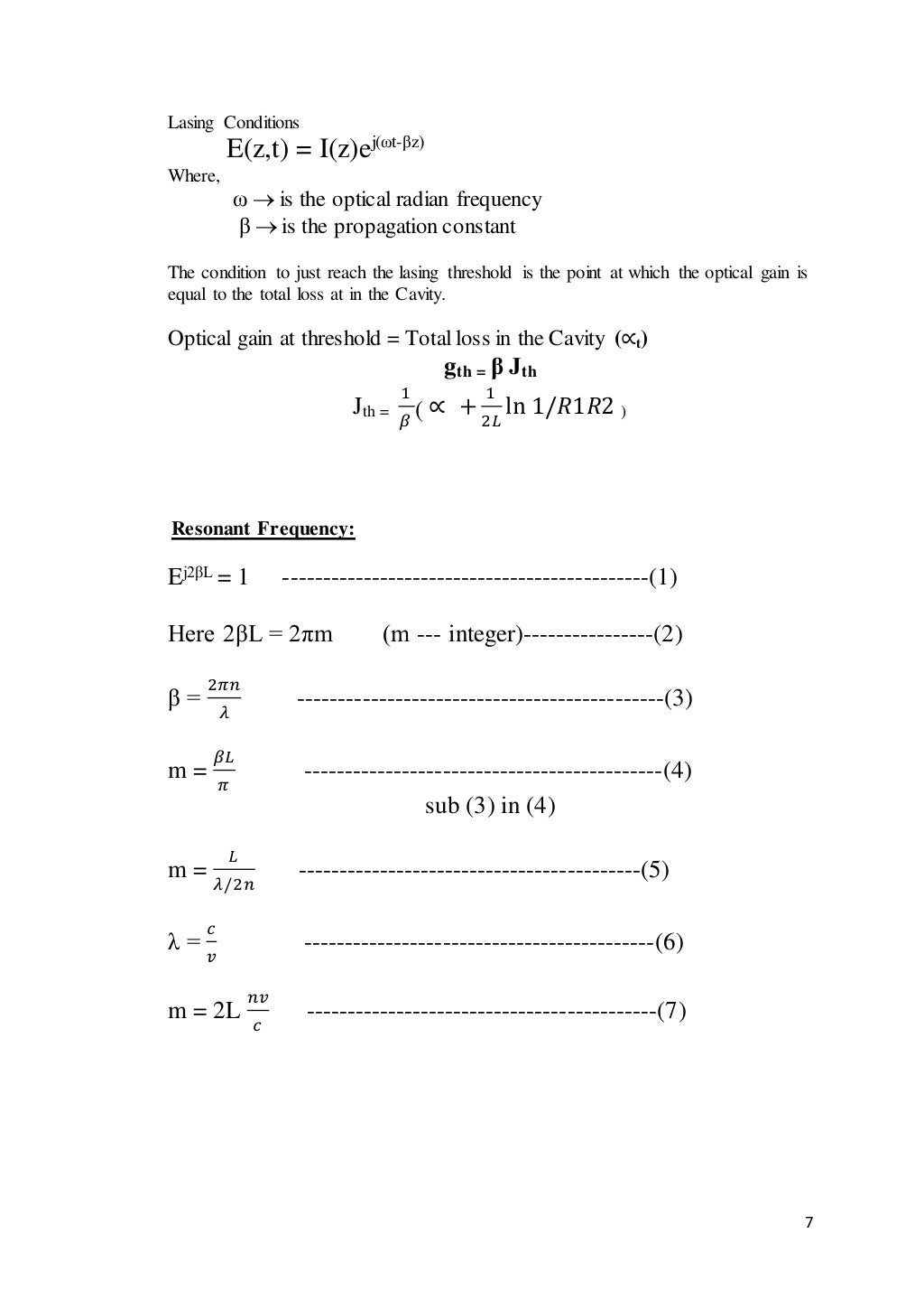 Opto electronics notes