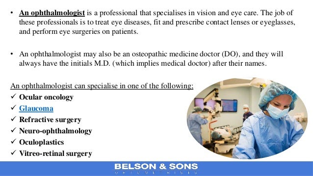 Glossary Of Terms Used In Ophthalmology