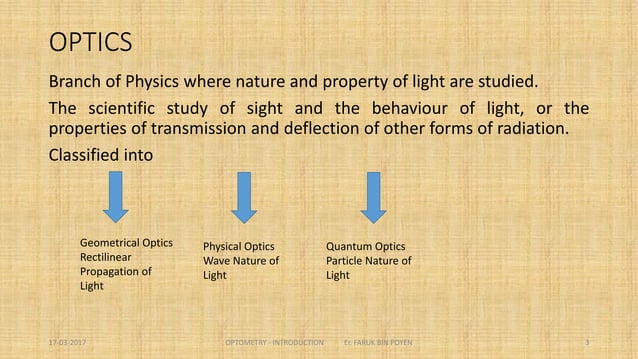 Optical Instrumentation - Part I Optometry Introduction - A | PDF ...