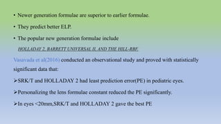 Role of Optometrist in Pediatric Cataract | PPTX