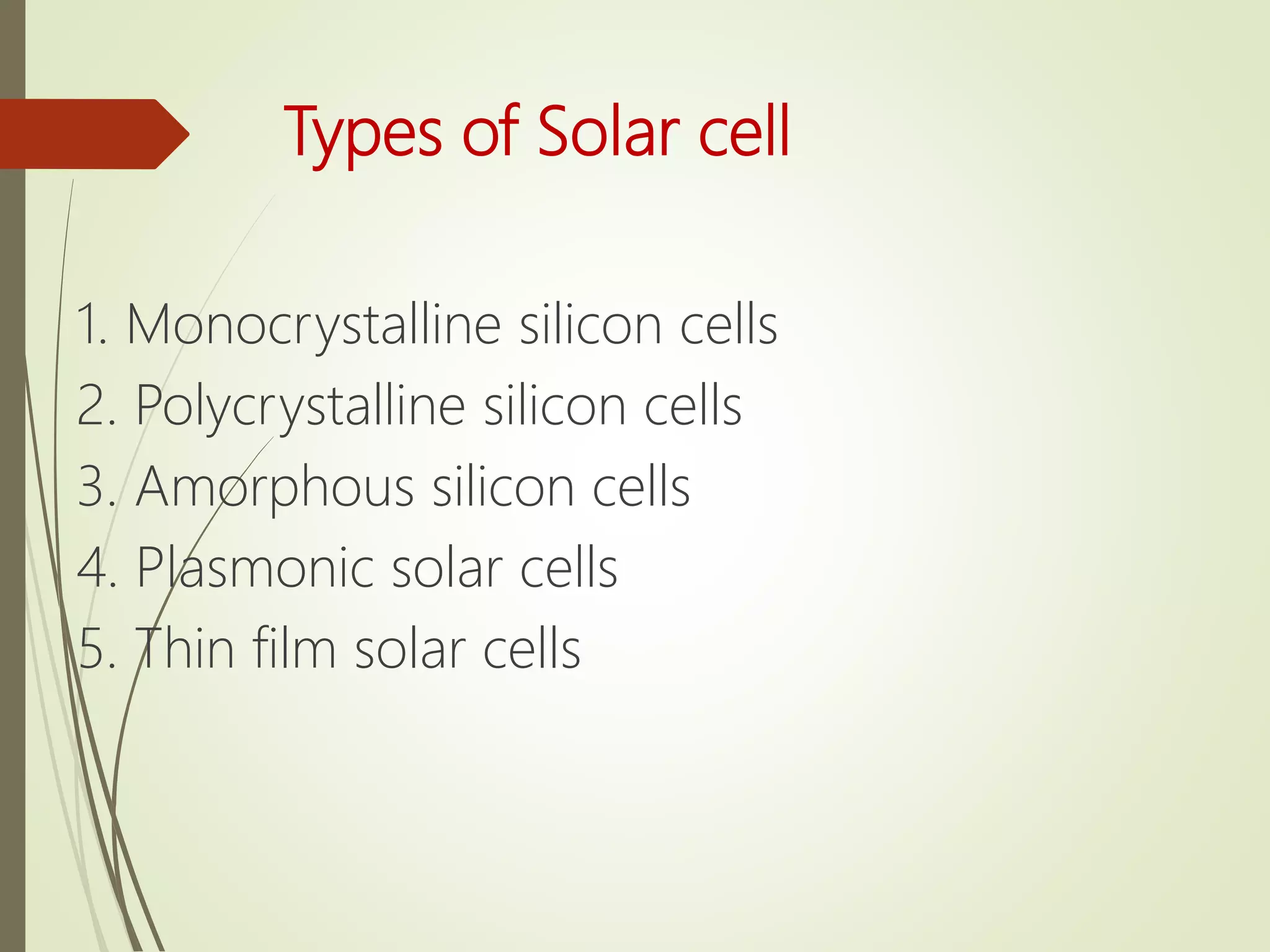 Design of Thin Film Solar Cell | PPTX