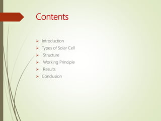 Design of Thin Film Solar Cell | PPTX