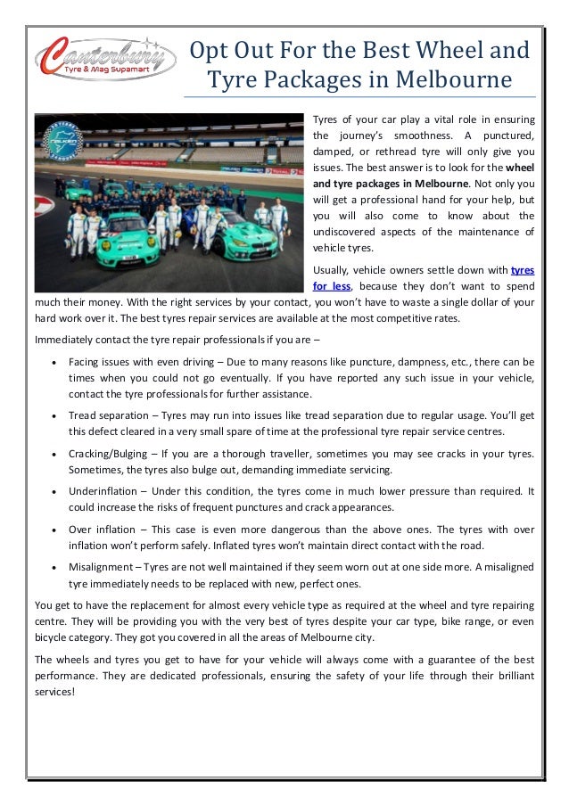 Opt out for the best wheel and tyre packages in melbourne
