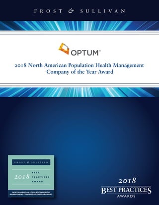 2018 North American Population Health Management
Company of the Year Award
2018
 