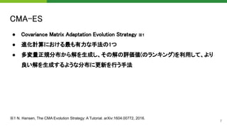 CMA-ESサンプラーによるハイパーパラメータ最適化 at Optuna Meetup #1