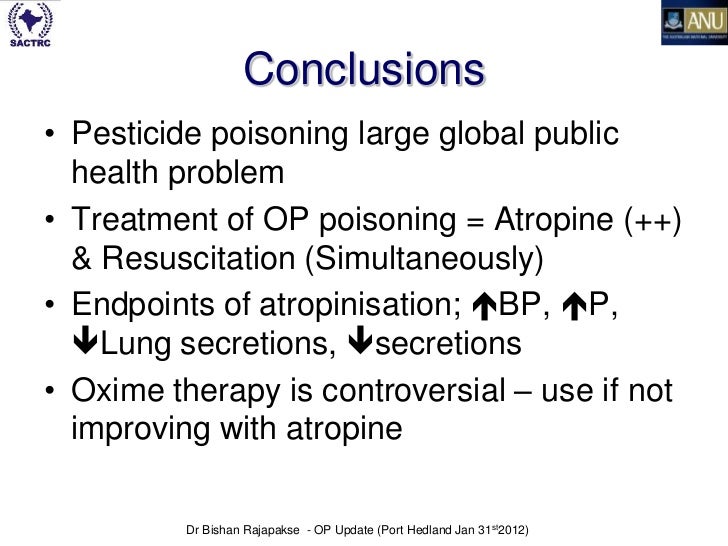 atropine antidote for organophosphate poisoning