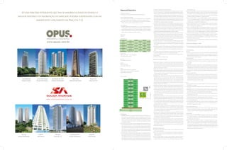 Só uma parceria inteligente que tem os maiores sucessos de venda e o
melhor histórico de valorização do mercado poderia surpreender com um

Memorial Descritivo

elevadores, sendo 03 (três) sociais e 02 (dois) de emergência.

FICHA TÉCNICA

Vagas tipo B: individuais Médias, com área de 11,52m2, localizadas no subsolo 02, numeradas de 18 a 20,

(uma) vaga individual Pequena, 17 (dezessete) vagas individuais Médias, 03 (três) vagas individuais

22, 23, 30 a 34, 39, 40 e 43; localizadas no subsolo 01, numeradas de 64 a 66, 68, 69, 74 a 78, 83, 84

Grandes, 14 (quatorze) vagas duplas Pequena+Média, que fazem parte da área comum de divisão não

e 87; localizadas no térreo, numeradas de 99, 100, 103, 105 a 110, 112, 113, 118 a 123; localizadas no

proporcional, 10 (dez) escaninhos que fazem parte da área privativa de divisão não proporcional, circu-

Localização do Empreendimento

mezanino 01, numeradas de 126 a 146, 148, 149, 155 a 159, 162, 164 a 166, 168 e 169, totalizando

Rua T23 esquina com Rua T34, Quadra 96, Lotes 14/16, Setor Bueno, Goiânia, GO.

lação de veículos e pedestres, rampas de acesso ao Subsolo 01 e ao Mezanino 1, acesso de veículos, 02

Número de Unidades e Vagas de Garagem

Empreendimento

Existirão ao todo 76 (setenta e seis) unidades no total, sendo 30 apartamentos tipo final 1 (Voltados para

maravilhoso lançamento na Praça da T-23.

dade para 08 (oito) veículos;

No Térreo localizam-se 35 (trinta e cinco) vagas de garagem com capacidade para 49 veículos, sendo 01

a Rua T-23), 30 apartamentos tipo final 2 (Voltados para a Rua T34) e uma cobertura Penthouse.

Realização

Existirão ao todo 173 (cento e setenta e três) vagas de garagem com capacidade para 245 (duzentos e
quarenta e cinco) veículos, além de 2 vagas para visitantes no recuo frontal.

Incorporação

Número de Pavimentos

O WONDERFUL RESIDENCE será composto de 38 (trinta e oito) pavimentos, sendo Subsolo 02, Subsolo

Arquitetura

01, Térreo, Mezanino 1, Mezanino 2, 30(trinta) pavimentos tipo sendo, 15 (quinze) pavimentos tipo
ímpares, 15(quinze) pavimentos tipo pares, 31º pavimento contendo 01 apartamento (apartamento

Paisagismo

de cobertura), 32º pavimento com Casa de máquinas e barrilete e 33º pavimento com reservatório
superior, resultando em 76 (setenta e seis) unidades no total geral.

Decoração

Área do Terreno

77 (setenta e sete) vagas, com capacidade para 77 (setenta e sete) veículos;

(duas) vagas para visitantes, acesso social,
Wonderful Residence pulmão social, pulmão de serviço, guarita, WC guarita, GLP

Vagas tipo C: individuais Grandes, com área de 13,75m2, localizadas no subsolo 02, numeradas de 38,

(central de gás), depósito de lixo, hall de serviço, hall social, grupo gerador, circulação de serviço, copa,

41, 42, 44 e 45; localizadas no subsolo 01, numeradas de 82, 85, 86, 88 e 89; localizadas no térreo,

WC masculino e feminino, escada de acesso ao Mezanino 2, hall de
numeradas de 104,
125; localizadas no
OPUS03Inteligência Construtiva permeável. elevadores, 05 (cinco) elevadores,
/ Sousa Andrade Construtora(dezesseis) vagas,124 e capacidade para 16 mezanino 01, numeradas de 163, 170 e 171; totalizando
sendo
(três) sociais e 02 (dois) de emergência e área
16
com
(dezesseis) veículos;
No Mezanino 01 localizam-se 48 (quarenta e oito) vagas de garagem com capacidade para 56 veículos,

Vagas tipo D: duplas Pequena+Pequena, com área de 22,08m2, localizadas no subsolo 02, numeradas de

SPE INCORPORAÇÃO 34 (trinta e quatro) vagas individuais Médias, 03 (três) vagas
sendo 03 (três) vagas individuais Pequenas, SA OPUS T23 LTDA

25/25A a 29/29A; localizada no subsolo 01, numeradas de 71/71A a 73/73A, totalizando 08 (oito)

individuais Grandes, 06 (seis) vagas duplas Pequena+Média, 02 (duas) vagas duplas Média+Média,

vagas, com capacidade para 16 (dezesseis) veículos.

que fazem parte da área comum - Frederico Bretones / Roberto parte
Vagas
Métrica Arquitetura de divisão não proporcional, 11 (onze) escaninhos que fazem Carvalho tipo E: duplas Mistas Média+Pequena, com área de 22,56m2, localizadas no subsolo 02, numeradas
da área privativa de divisão não proporcional, circulação de veículos e pedestres, rampa de acesso

de 01/01A a 17/17A, 24/24A, 35/35A a 37/37A; localizadas no subsolo 01, numeradas de 47/47A a

ao Térreo,
do
Beneditoeantecâmara elevadores, sendo 03 (três) sociais e antecâmara, emergência.
Abbud motoventilador, motoventilador, 02 (dois) de escada pressurizada, hall de
elevadores 05 (cinco)

63/63A, 70/70A, 79/79A a 81/81A; localizadas no térreo, numeradas de 91/91A a 98/98A, 101/101A,
102/102A, 114/114A a 117/117A; localizadas no mezanino 01, numeradas de 150/150A a 153/153A,

No Mezanino 2 localizam-se circulação social, escada de acesso ao Térreo, WC masculino, WC feminino,

Mezzo Arquitetura -gourmet, terraço descoberto do salão de festas, copa, brinquedoteca,
WC PNE, salão de festas/espaço Adriana Mundim / Fernando Galvão
jogos, terraço descoberto da sala de jogos, academia, ducha/sauna, vestiário masculino e feminino,

2.228,50 m²

Localização

totalizando 62 (sessenta e duas) vagas, com capacidade para 124 (cento e vinte e quatro) veículos.
Vagas tipo F: duplas Mistas Média+Média, com área de 23,04m2, localizadas no mezanino 01, numeradas
de 154/154A e 173/173A, totalizando 02 (duas) vagas, com capacidade para 04 (quatro) veículos.

churrasqueira, terraço descoberto, circulação externa, antecâmara, escada 14/16, Setor
As vagas de garagem terão matriculas
Rua T23 esq. com Rua T34, Qd. 96, Ltspressurizada, playground, Bueno, Goiânia, GO individualizadas junto ao cartório de registro de imóveis, e as vagas
solárium, deck, deck molhado, rampas de acesso às piscinas, piscina adulto e infantil, jardins e 05

Quadro de Áreas (m2)

adicionais serão vendidas como autônomas.

(cinco) elevadores, sendo 03 (três) sociais e 02 (dois) de emergência.

A atribuição das vagas e a forma de sua utilização encontram-se regradas na Convenção de Condomínio,

Nos pavimentos tipo ímpares (do 1º ao 29º pavimentos) localizam-se 03 (três) apartamentos, sendo 02

integrantes do presente memorial.

(dois) apartamentos tipo (final 1 e 2) e 01 (um) apartamento duplex (pavto. inferior-final 3), hall de
serviço, antecâmara, escada pressurizada e 05 (cinco) elevadores, sendo 03 (três) sociais e 02 (dois)

de emergência.
INFORMAÇÕES GERAIS DO EMPREENDIMENTO

ESPECIFICAÇÕES DE EQUIPAMENTOS E MATERIAIS

Nos pavimentos tipo pares (do 2º ao 30º pavimentos) localizam-se 03 (três) apartamentos, sendo 02 (dois)

Pré-Lançamento
Lançamento

Sistema de Vendas

Previsão de Entrega
Estilo

Incorporação
SPE Incorporação SA Opus T23 Ltda

Sistema de Vendas

Realização

dos no mermorial descritivo, disponível na Incorporadora, e fará parte integrante do Contrato de Vendas.

Setembro/2012
gência.

antecâmara, escada pressurizada e 05 (cinco) elevadores, sendo 03 (três) sociais e 02 (dois) de emerINSTALAÇÕES ESPECIAIS

No 31º pavimento localiza-se 01 (um) apartamento de cobertura, hall de serviço, antecâmara, escada

Água Quente

Outubro/2012
pressurizada e 03 (três) elevadores, sendo 01 (um) social e 02 (dois) de emergência.

O sistema de água quente para as torneiras e chuveiros das quatro suítes, além da banheira de hidromassa-

No 32º pavimento localizam-se área técnica, casa de máquinas dos elevadores, exaustor, barrilete e

Sistema de preço fechado com as atuações do SFH/SFI
Financiamento direto do Incorporador.

Os materiais e equipamentos a serem utilizados na Construção do Wonderful Residence encontram-se detalha-

apartamentos tipo (final 1 e 2) e 01 (um) apartamento duplex (pavto. superior-final 3), hall de serviço,

gem será através de aquecedor a gás ou elétrico, utilizando o sistema de passagem ou acumulação (a ser

escada pressurizada.
Abril/2016

definido futuramente pela incorporadora), a ser instalado na laje técnica.. A instalação do aquecedor será

No 33º pavimento localiza-se o reservatório superior.

feita pelo cliente após a entrega do apartamento..

Contemporâneo AUTÔNOMAS
DETALHAMENTO DAS UNIDADES

Rede de Aspiração de Pó
Será deixado previsão (intra estrutura - tubulação) para rede de aspiração de pó central conforme projeto
a ser desenvolvido pela Incorporadora, sendo que a instalação dos equipamentos sera feita pelo cliente

Fechado,tipo A, localizado no 1º pavimento tipo, denominado apt° 301, teráIncorporador e SFH/SFI
O Apartamento com financiamento direto pelo hall social de elevador
após a entrega.
privativo, sala de estar/jantar, varanda com churrasqueira, lavabo, circulação, 04 (quatro) suítes, sendo

Opus Incorporadora Ltda

Ar-Condicionado

Área do Terreno

01 (uma) máster com
2.228,50 m2closet, cozinha, área de serviço, dormitório de serviço, banheiro de serviço, laje

técnica (ar condicionado / outros equipamentos) e 01 (um) escaninho privativo com área de 4,50 m²

elétrica seca) para instalação de aparelhos sistemas split convencional e/ou Inverter/VRF (dependendo da

Numero de Torres

1O Apartamento tipo B, localizado no 1º pavimento tipo, denominado apt° 302, terá hall social de elevador

necessidade técnica) a serem definidos pela Incorporadora, em todas as quatro suítes, sala e varanda para

privativo, sala de estar/jantar, varanda com churrasqueira, lavabo, circulação, 04 (quatro) suítes, sendo

Pontos adicionais de ar condicionado deverão passar pela análise de viabilidade técnica da construtora e

técnica (ar condicionado / outros equipamentos) e 01 (um) escaninho privativo com área de 4,50 m²

Automação na Unidade Autônoma

Souza Andrade Consstrutora Ltda

Projetos

Projeto de arquitetura: Bretones e Carvalho Arquitetura

Número de Pavimentos

Projeto paisagístico: Benedito Abbud Arquitetura Paisagística Ltda
Projeto de interiores: Mezzo Arquitetura

Os apartamentos serão dotados de infraestrutura de ar condicionado (rede frigorígena de cobre e tubulação

localizado nos Subsolos, Térreo ou Mezanino 1.

os apartamentos tipo, e em todas as suítes e sala para o apartamento duplex, conforme projeto específico.

37, sendo 2 subsolos,área de serviço, mezanino 1 (vagas), mezanino 2custo
01 (uma) máster com closet, cozinha, térreo, dormitório de serviço, banheiro de serviço, laje
terão (lazer), 30 pavimentos tipo, pavto
localizado nos
cobertura Subsolos, Térreo ou Mezanino 1.
penthouse e reservatório/casa de maquinas
Os Apartamentos tipo C, localizados do 2º ao 29º pavimentos tipo, denominados apt°s 401, 501, 601,

Croqui de Localização

City Hall Park
Parque Areião

Zeus Park House
Parque Vaca Brava

Imperador do Park
Parque Flamboyant

Opus One
Alameda das Rosas

Unidades por Andar

Vingt-Trois
Praça da T-23

Total de Unidades

Nas unidades autônomas tipo e Penthouse haverá previsão para instalação de automação (infra estrutura –
tubulação seca) conforme projeto específico a ser elaborado pela Incorporadora. O cliente poderá ainda

2,5 por andar nos pavimentos3101, terão cada por andar na Cobertura Penthouse podendo haver custo adicional para isto. A instalação dos equipamentos
tipo e 1 um, hall social de elevador
2301, 2401, 2501, 2601, 2701, 2801, 2901, 3001 e
a adequação das instalações,
701, 801, 901, 1001, 1101, 1201, 1301, 1401, 1501, 1601, 1701, 1801, 1901, 2001, 2101, 2201,

solicitar automação de mais pontos, conforme regras do programa de personalização da Incorporadora,

privativo, sala de estar/jantar, varanda com churrasqueira, lavabo, circulação, 04 (quatro) suítes, sendo

deverá ser feita pelo cliente, após a entrega da unidade.

76, sendo 60closet, cozinha, área de serviço, dormitório de serviço, banheiro de serviço, laje
01 (uma) máster com apartamentos tipo, 15 apartamentos duplex e 1 Cobertura Penthouse
técnica (ar condicionado / outros equipamentos) e 01 (um) escaninho privativo com área de 3,20 m²

Número de Elevadores

5

Geral

localizado nos Subsolos, Térreo ou Mezanino 1.

Os materiais aplicados serão sempre de reconhecida qualidade junto ao mercado de materiais de construção,

Os Apartamentos tipo D (duplex), localizados do 1º ao 30º pavimentos tipo, denominados apt°s 303, 503,

classificadas como 1a qualidade.

703, 903, 1103, 1303, 1503, 1703, 1903, 2103, 2303, 2503, 2703, 2903 e 3103, terão no pavi-

As padronagens serão definidas por arquitetos de maneira a se obter harmonia e bom gosto de caracte-

escada de acesso ao pavimento superior, cozinha, área de serviço, dormitório de serviço, banheiro de

Total de Vagas

A Incorporadora se reserva o direito de utilizar revestimentos e materiais similares na intenção de se obter me-

Vagasinferior: hall 245 elevador privativo, sala de estar/jantar, varanda com4 pisos lavabo,
para social de veículos, distribuídas em churrasqueira, (subsolo2,rização final.
subsolo1, térreo, mezanino 1), além
mento
de serviço e laje técnica (ar condicionado / outros equipamentos); o pavimentoRua T23 de
vagas para visitante voltadas para a superior será composto

hall de elevador privativo, circulação, 04 (quatro) suítes, sendo 01 (uma) máster com closet, escada
de acesso ao pavimento inferior e 01 (um) escaninho privativo com área de 4,50 m² localizado nos
Subsolos, Térreo ou Mezanino 1.

702, 802, 902, 1002, 1102, 1202, 1302, 1402, 1502, 1602, 1702, 1802, 1902, 2002, 2102, 2202,
2302, 2402, 2502, 2602, 2702, 2802, 2901, 3002 e 3102, terão cada um, hall social de elevador

Apto tipo A

Descrição
4 Suítes

Área privativa
Observação
Quant idade
privativo, sala de estar/jantar, varanda com churrasqueira, lavabo, circulação, 04 (quatro) suítes, sendo
01 (uma) máster com closet, cozinha, área de serviço, dormitório de serviço, banheiro de serviço, laje

30
232,77 privativo com área de 3,20 m²
técnica (ar condicionado / outros235,97
equipamentos) e 01 (um) escaninho m apto + 3,20 m
2

2

localizado nos Subsolos, Térreo ou Mezanino 1.

Apto tipo B

4 Suítes

Apto Duplex

4 Suítes
4 suítes com
terraço descoberto

Apto 3202

O WONDERFUL RESIDENCE terá uso exclusivamente residencial, projetado pelo escritório Bretones e Carvalho Arquitetura e será composto de 38 (trinta e oito) pavimentos, sendo Subsolo 02, Subsolo 01, Térreo, Mezanino 1, Mezanino 2, 30 pavimentos tipo, sendo 15 pavimentos tipo ímpares, 15 pavimentos
tipo pares, 31º pavimento contendo 01 apartamento (apartamento de cobertura), 32º pavimento com
Casa de máquinas e barrilete e 33º pavimento com reservatório superior, resultando em 76 (setenta
e seis) unidades no total geral.
No Subsolo 02 localizam-se 46 (quarenta e seis) vagas de garagem com capacidade para 72 veículos,
sendo 02 (duas) individuais Pequenas, 13 (treze) individuais Médias, 05 (cinco) individuais Grandes, 05
(cinco) duplas Pequena+Pequena, 21 (vinte e uma) duplas Pequena+Média, que fazem parte da área
comum de divisão não proporcional, 28 (vinte e oito) escaninhos que fazem parte da área privativa de
divisão não proporcional, circulação de veículos e pedestres, rampa de acesso ao Subsolo 01, sala do
síndico, antecâmara, escada pressurizada, hall de elevadores, 05 (cinco) elevadores, sendo 03 (três)
sociais e 02 (dois) de emergência e reservatório inferior.
No Subsolo 01 localizam-se 44 (quarenta e quatro) vagas de garagem com capacidade para 68 veículos,

The One
Parque Flamboyant

Sublime
Setor Bueno

Moment
Praça da T-23

Flamboyant Park
Parque Flamboyant

Beautiful
Praça do Ipê

sendo 02 (duas) individuais Pequenas, 13 (treze) individuais Médias, 05 (cinco) individuais Grandes, 03
(três) duplas Pequena+Pequena, 21 (vinte e uma) duplas Pequena+Média, que fazem parte da área
comum de divisão não proporcional, 27 (vinte e sete) escaninhos que fazem parte da área privativa de
divisão não proporcional, circulação de veículos e pedestres, rampa de acesso ao Subsolo 02 e ao
Térreo, medidores, casa de bombas, antecâmara, escada pressurizada, hall de elevadores e 05 (cinco)

Apto 3201
Apto 3101

As paredes de vedação internas dos apartamentos e área comum poderão ser executadas a critério da incorpo-

Apto 3002

Apto 3001

Duplex
radora em tijolos furados, blocos ou ainda gesso acartonado, conforme normas técnicas.
Apto 2903

Apto 2902
Apto 2901
A locação de peças estruturais representadas nas ilustrações e projetos é estimada, podendo sofrer variações
Apto
em função de necessidades técnicas. 2802

Duplex
Apto 2703

Apto 2801

Os móveis, equipamentos, objetos Apto 2702 constantes nas imagens do material publicitário2701
de decoração
Apto e maquetes

escaninhomeramente ilustrativos, sendo que2602
são
obedecendo
Apto os apartamentos e área comum serão entregues Apto 2601 o que
Duplex
Apto 2503

estará descrito no contrato de compra e venda.

Apto 2502
Apto 2402

Duplex
Apto 2303

Relação de Mobiliário da Área Comum

Apto 2302

Apto 2501
Apto 2401
Apto 2301

2
15
288,51
284,01 m2 apto + banheiro de
suítes, sendo 01 (uma) máster com closet, cozinha, área de serviço, dormitório de serviço,4,50 m escaninhocomum será entregue mobiliada e decorada conforme relação de mobiliário e objetos de decoração
A área

serviço, laje técnica (ar condicionado / outros equipamentos) e 01 (um) escaninho privativo com área de

604,23
3,10 m² 01
localizado nos Subsolos, Térreo ou Mezanino 1.

Apto 2202

Apto 2201

constantes no memorial descritivo, integrante ao contrato de Duplex O mobiliário poderá sofrer variação
vendas.

Apto 2103

Apto ao apresentado nas imagens ilustrativas do folder.
Apto 2101
599,73 m2 apto + 4,50 m2 escaninho
de modelo, cor, materiais, em relação2102
Apto 2002

Os Apartamentos tipo G , localizado no 30º pavimento tipo, denominados apt° 3202, terá hall social de
EMPREENDIMENTO

Duplex
Apto 3103

Apto 3102

2
2
30
237,25
Os Apartamentos tipo F , localizado no 30º pavimento tipo, 234,05 m apto terá hall social de escaninho
denominados apt° 3201, + 3,20 m

elevador privativo, sala de estar/jantar, varanda com churrasqueira, lavabo, circulação, 04 (quatro)

Cobertura Penthouse

deixar de ser fabricado e/ou houver indisponibilidade de andar - Penthouse
310 fornecimento pelo fabricante.
A Incorporadora poderá proceder a pequenos ajustes no projeto, de forma a resolver problemas técnicos que
surjam durante a execução da obra.

Os Apartamentos tipo E , localizados do 2º ao 29º pavimentos tipo, denominados apt°s 402, 502, 602,

Unidade

Reservatório/casa quando algum material aqui indicado
lhor qualidade final, funcionalidade, resistência e padronagem, ou de máquinas

Duplex
Apto 1903

Apto 1902

Apto 2001
Apto 1901

elevador privativo, sala de estar/jantar, varanda com churrasqueira, lavabo, circulação, 04 (quatro)

STAND DE VENDAS

suítes, sendo 01 (uma) máster com closet, cozinha, área de serviço, dormitório de serviço, banheiro de

No stand de vendas do WONDERFUL RESIDENCE foi reproduzido o apartamento tipo final 1, integralmente,
Apto 1802
Apto 1801

serviço, laje técnica (ar condicionado / outros equipamentos) e 01 (um) escaninho privativo com área de

Duplex
com o objetivo de proporcionar um melhor entendimento pelo1703 sendo que houve alteração de
Apto cliente,
Apto 1702
Apto 1701

3,10 m² localizado nos Subsolos, Térreo ou Mezanino 1.

layout interno, para a opção de planta com 3 suítes, porém alguns itens são opcionais e não fazem parte

Apartamento de Cobertura denominado Penthouse, localizado no 31º pavimento, terá hall social de ele-

Apto 1602

Duplex
Apto 1503

do contrato de venda. São Itens opcionais:

Apto 1502

Apto 1601
Apto 1501

vador privativo, sala de estar/jantar/TV, lavabo, terraço descoberto, home office, banheiro privativo do

Mobiliário, Luminárias, Armários e Marcenaria, Paisagismo e vasos, equipamentos eletroeletrônicos e eletro-

home office, circulação, 04 (quatro) suítes sendo 02 (duas) com terraço descoberto, e 01 (uma) máster,

domésticos, sistema de som, aparelhos de ar condicionado, Duplex d’água, boxes de vidro temperado,
espelho

cozinha, despensa, Louceiro, área de serviço, depósito, dormitório de serviço, banheiro de serviço,

espelhos, cortinas, objetos de decoração, fechamento da varanda em vidro, forros de gesso rebaixados e/

varanda, deck, SPA, vestiário, sauna e 01 (um) escaninho privativo com área de 4,50 m² localizado nos

Apto 1202
ou especiais, molduras e cortineiros, divisórias de vidro, acessórios de cozinha, papeis Apto 1201 revesde parede e
Duplex

Subsolos, Térreo ou Mezanino 1.

Apto piso da
timentos especiais em paredes, Apto 1102
sistema de automação, revestimentos em pedra nas paredes, 1101 área

Apto 1402

Apto 1401

Apto 1303

Apto 1302

Apto 1301

Apto 1103

intima (quartos / circulação), bancada na varanda, e todos os demais itens não relacionados 1001
Apto 1002
Apto no memorial
CARACTERISTICAS DA ÁREA COMUM

descritivo integrante no Contrato de Compra e Venda.
Apto 902

Todos os pavimentos serão servidos de escadas de incêndio e de 05 (cinco) elevadores, sendo 03 (três)

Apto 802

sociais e 02 (dois) de emergência.

Apto 702

Existirão ao todo, 173 (cento e setenta e três) vagas de garagem com capacidade para 245 (duzentos e

Apto 602

quarenta e cinco) veículos as quais fazem parte da área comum de divisão não proporcional, sendo

Apto 502

divididas da seguinte forma:
Vagas tipo A: individuais Pequenas, com área de 11,04m2, localizadas no subsolo 02, numeradas de

Apto 402

21 e 46; localizadas no subsolo 01, numeradas de 67 e 90; localizada no térreo, numerada de 111;

Apto 302

localizadas no mezanino 1, numeradas de 147, 167 e 172; totalizando 08 (oito) vagas, com capaci-

Duplex
Apto 903
Duplex
Apto 703
Duplex
Apto 503
Duplex
Apto 303

Mezanino 2 - Lazer
Mezanino 1 - Vagas
Guarita

Térreo
Subsolo 1
Subsolo 2

Apto 901
Apto 801
Apto 701
Apto 601
Apto 501
Apto 401
Apto 301

 