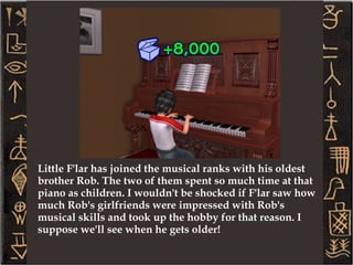 --- Just a note to the readers, the pictures from here on out may look a little different, because they are after I got this family back again. Yes, I thought I lost this family twice! After two years thinking this family was no more, I was able to save my old sim files. :) So, I have much more CC than I did at the time, so a few of the family members received some make overs. 