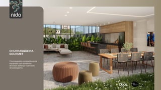 Original by:
Original by:
Churrasqueira completamente
equipada com ambiente
de estar, balanço e cercada
de paisagismo.
CHURRASQUEIRA
GOURMET
 