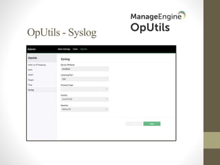 OpUtils - Syslog
 