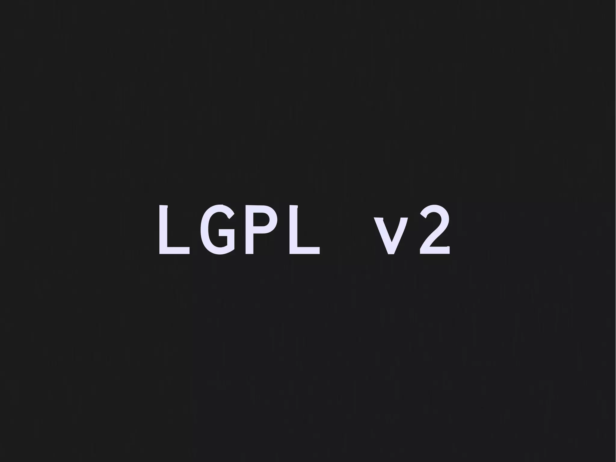 LGPL v2
 