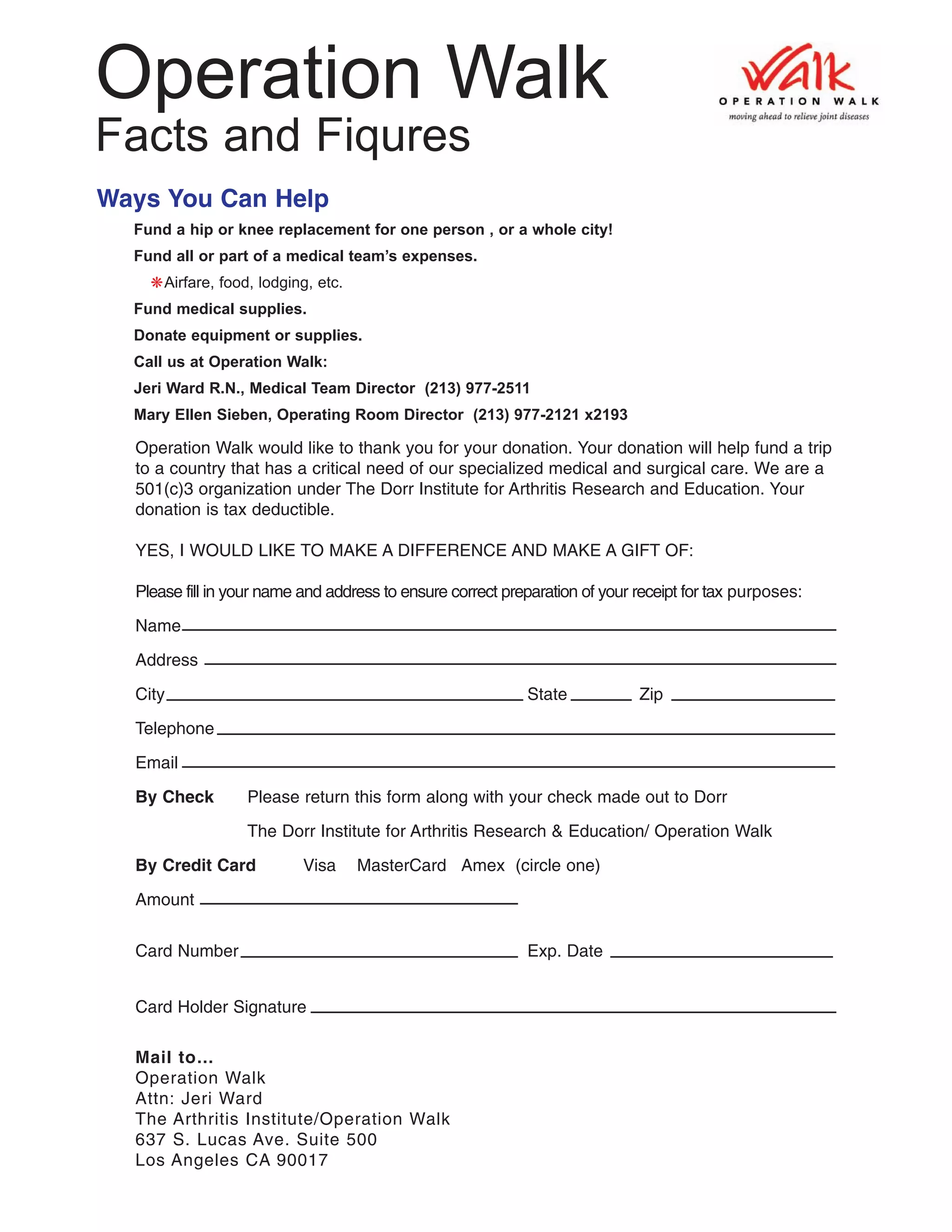 Operation Walk Factsheet | PDF
