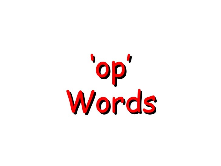 op Word Family Words And Slides op-word-family-words-and-slides