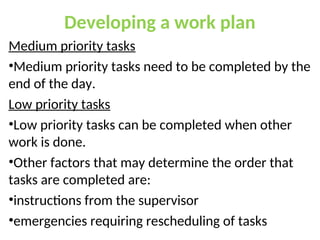 Organize personal work priorities and development (OPWPD) | PPT