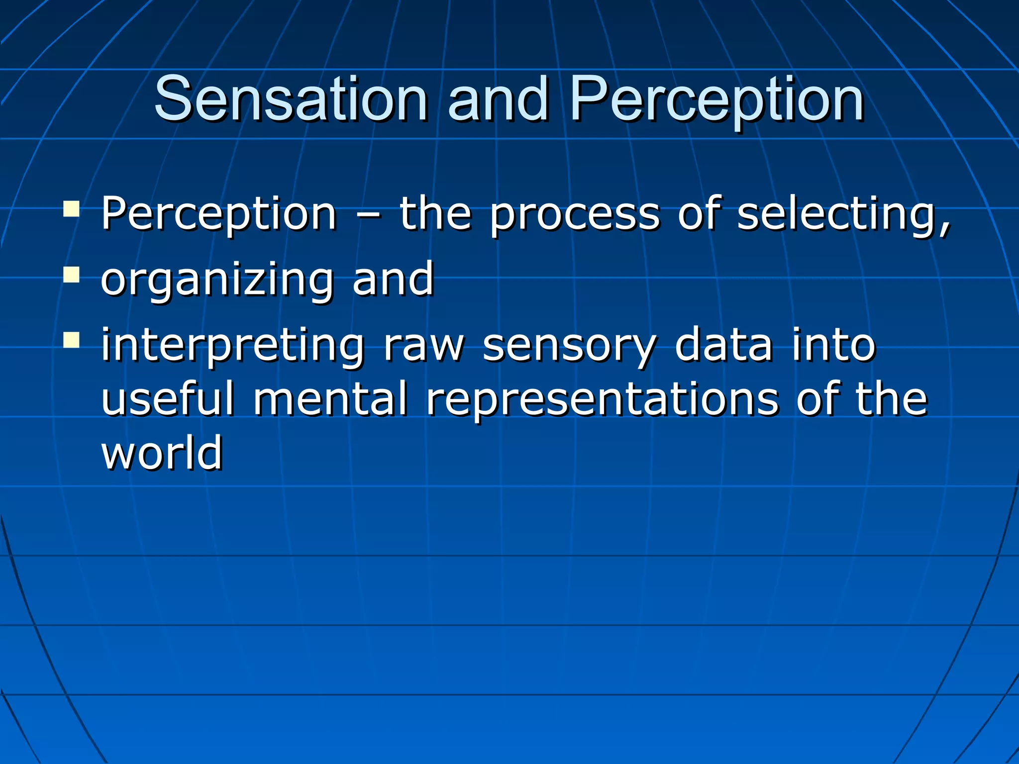 Physiology of Special Senses and Perception | PPT