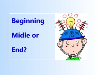 Beginning midle or end