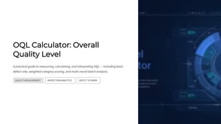 OQL Calculator: Overall Quality Level — Complete Guide | PDF