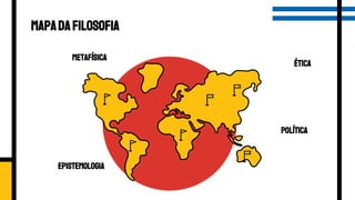 Mapadafilosofia
Ética
Política
Metafísica
Epistemologia
 