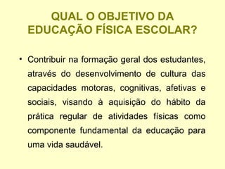 O que devo saber sobre educação física escolar | PPT