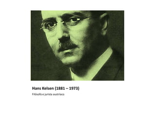 Hans Kelsen (1881 – 1973)
Filósofo e jurista austríaco
 