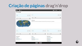 Criação de páginas drag’n’drop
 