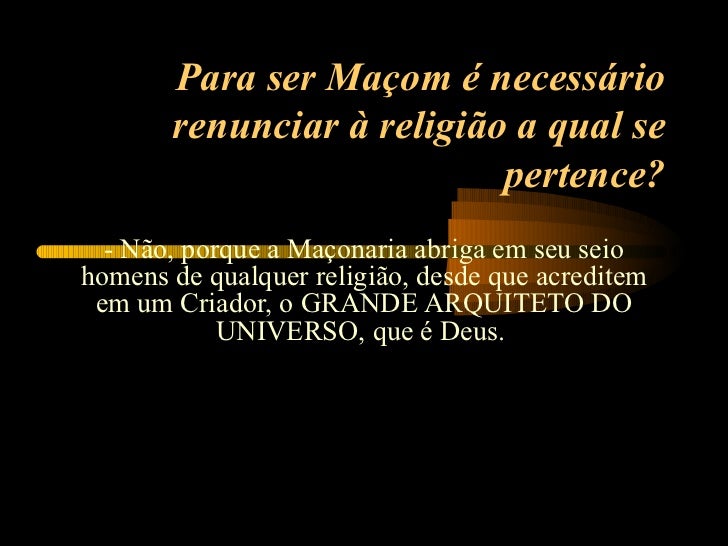 O que eh a maconaria ppt