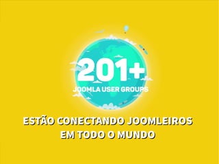 ESTÃO CONECTANDO JOOMLEIROSESTÃO CONECTANDO JOOMLEIROS
EM TODO O MUNDOEM TODO O MUNDO
 
