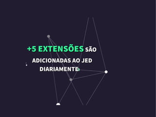 +5 EXTENSÕES+5 EXTENSÕES SÃOSÃO
ADICIONADAS AO JEDADICIONADAS AO JED
DIARIAMENTEDIARIAMENTE
 