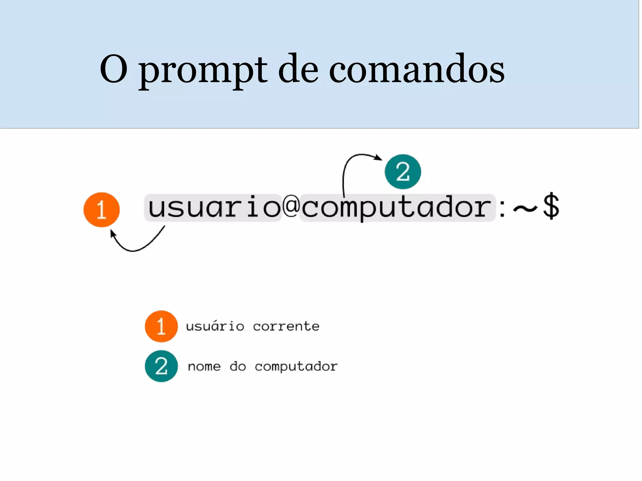 O prompt de comandos
 