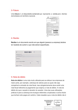 O que é e para que serve a documentação comercial utilizada pela ...