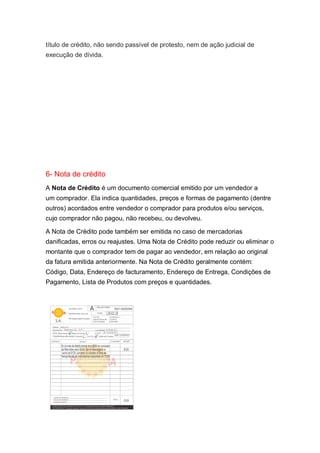 O que é e para que serve a documentação comercial utilizada pela ...
