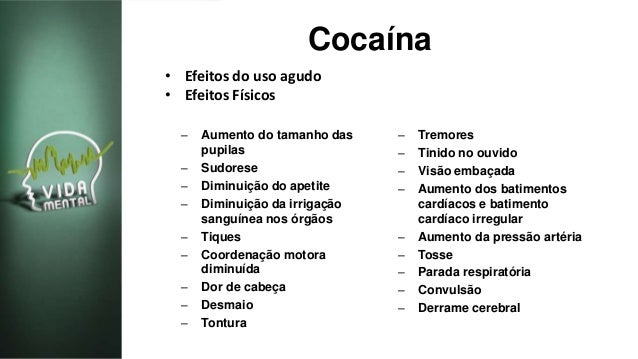 O que é e quais são os efeitos da cocaína?