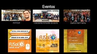 POTITOUR
Eventos
I ENCONTRO POTILIVRE DO OESTE CAMPUS PARTY NATAL
IFRN Ceará-Mirim UERN / UFERSA CENTRO DE CONVENÇÕES
MOSSORÓ
 