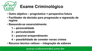 O que é exame criminológico? | PPTX