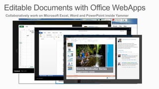 Collaboratively work on Microsoft Excel, Word and PowerPoint inside Yammer
 