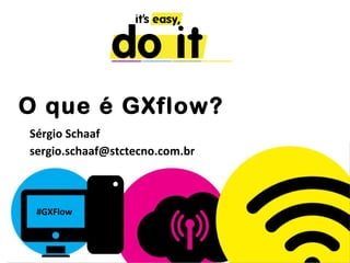 O que é GXflow?
Sérgio Schaaf
sergio.schaaf@stctecno.com.br



 #GXFlow
 