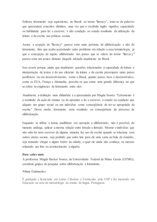 O que é letramento | DOCX