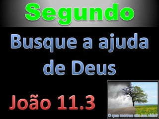 O que morreu em sua vida