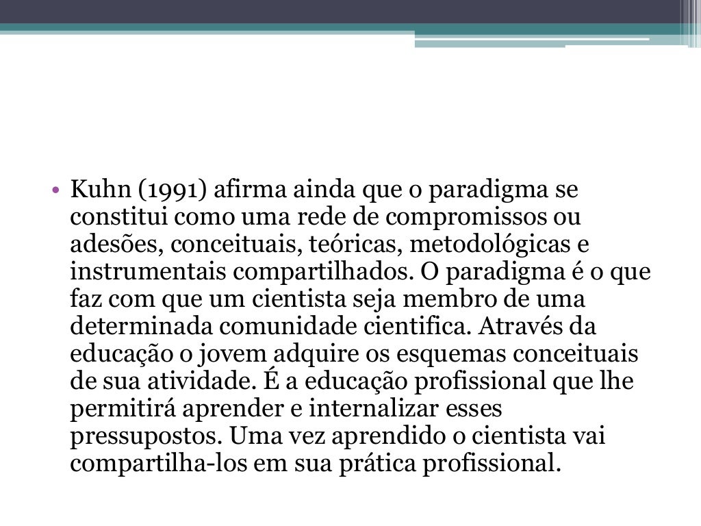 Definição De Paradigma Segundo Thomas Kuhn