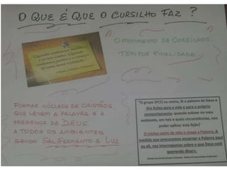 O que é que o cursilho faz?