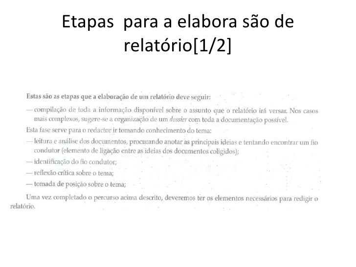 O que e um relatorio tecnico